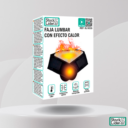 Faja Lumbar con Calor Terapéutico 3 en 1 | Alivia Dolor Menstrual, Lumbalgia y Fatiga | Soporte Ergonómico Ajustable